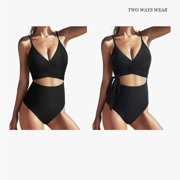 Black Cutout Swimsuit size L - Picture 4 of 6